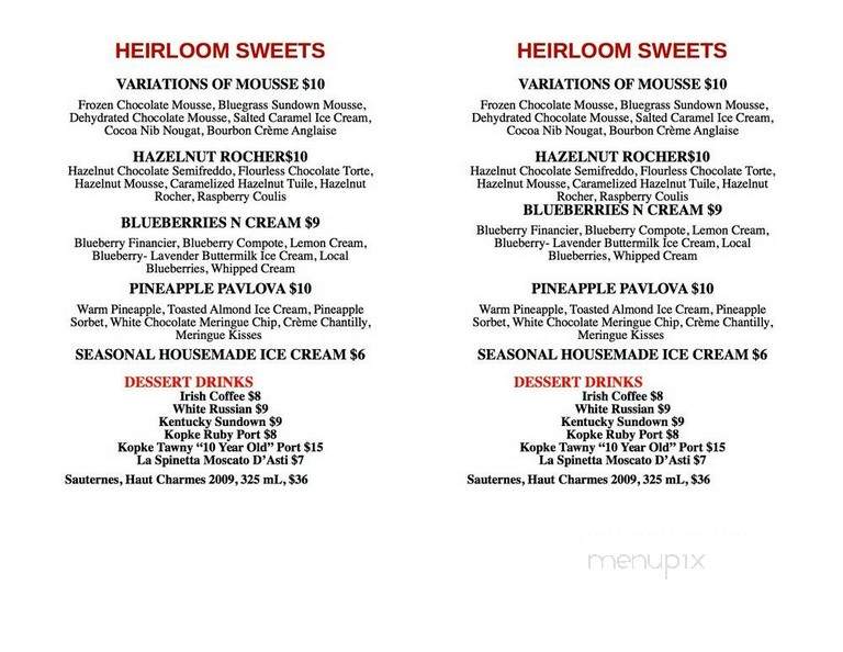 Heirloom Restaurants - Alexandria, KY