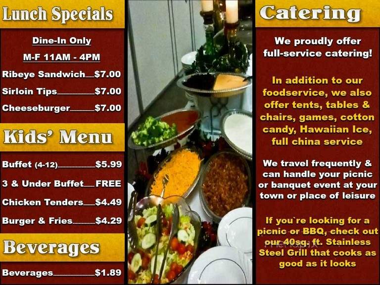 David's Steakhouse & Buffet - Corbin, KY menu_pic