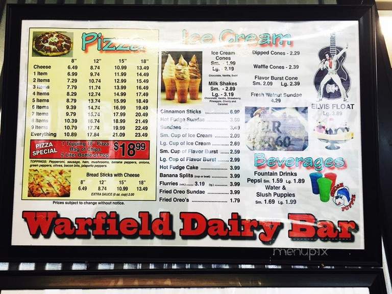 Warfield Dairy Bar - Warfield, KY menu_pic