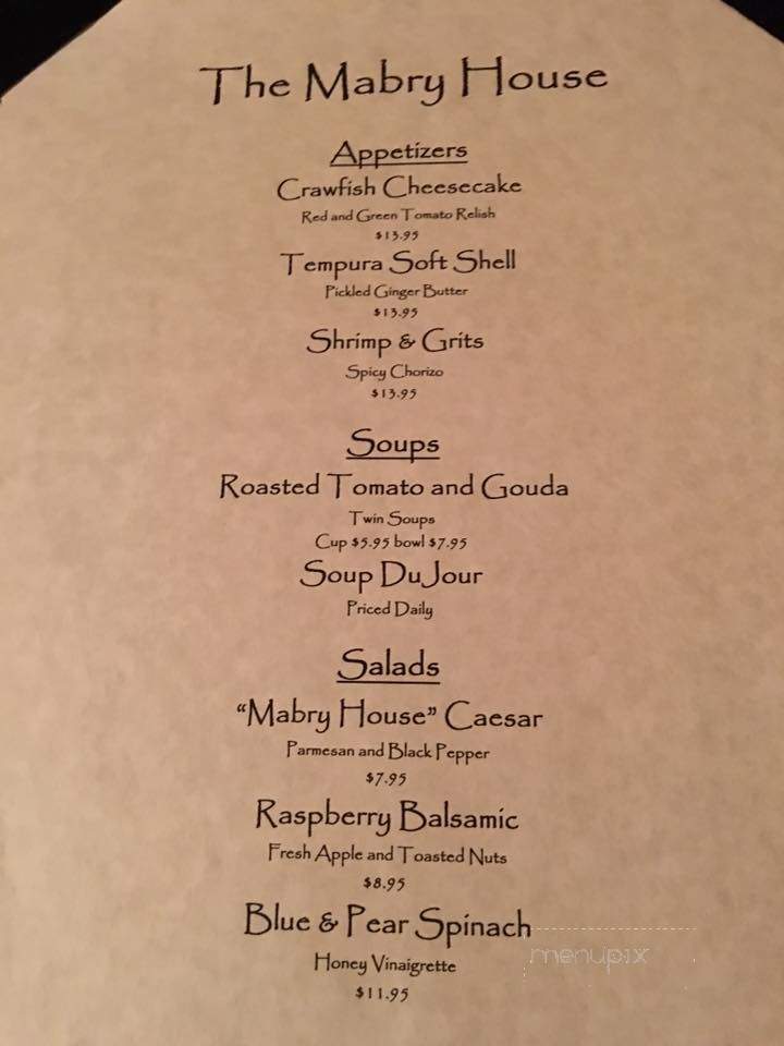 Mabry House Restaurant - Shreveport, LA