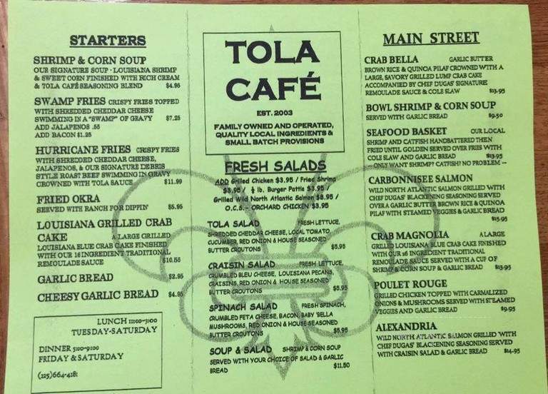 Taste Of Lousiana - Denham Springs, LA menu_pic