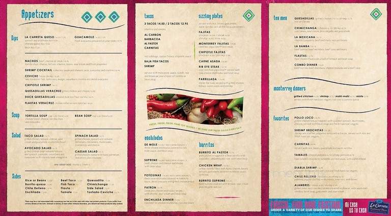 La Carreta - Baton Rouge, LA menu_pic