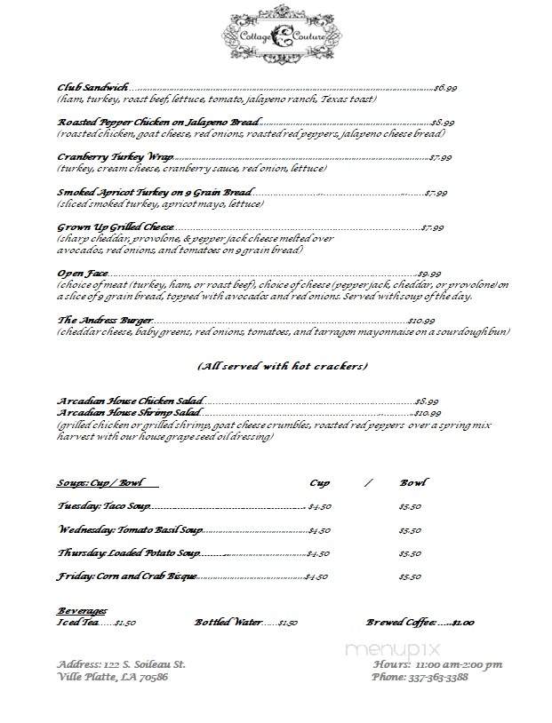 B & S Corner Groc & Meat Mkt - Ville Platte, LA menu_pic