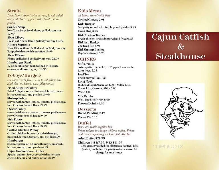 B & S Buffet Pizza - Ville Platte, LA menu_pic