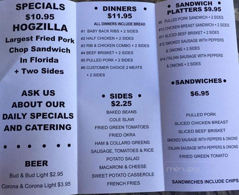 Deep South Barbeque - Baton Rouge, LA menu_pic
