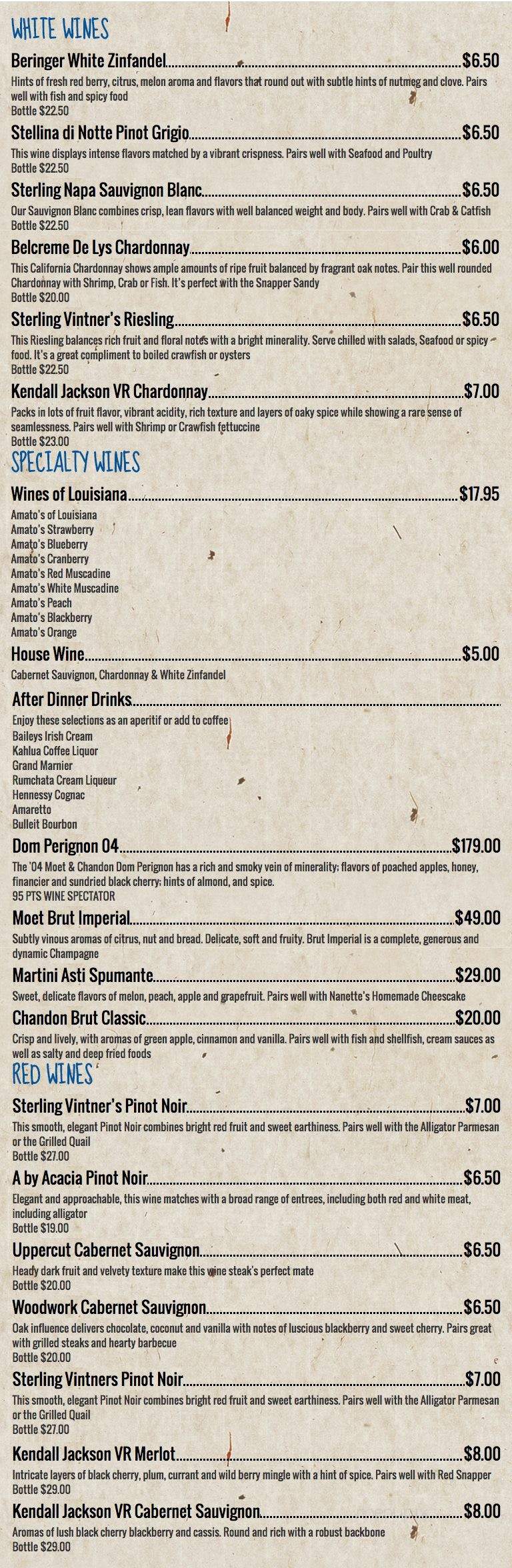 Tunk's Cypress Inn - Boyce, LA menu_pic