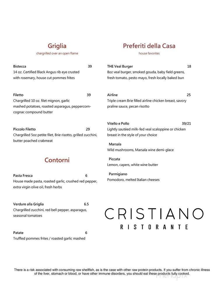 Cristiano Italian Restaurant - Houma, LA
