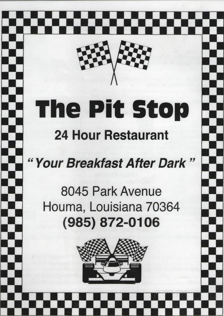 Pit Stop Restaurant - Houma, LA menu_pic