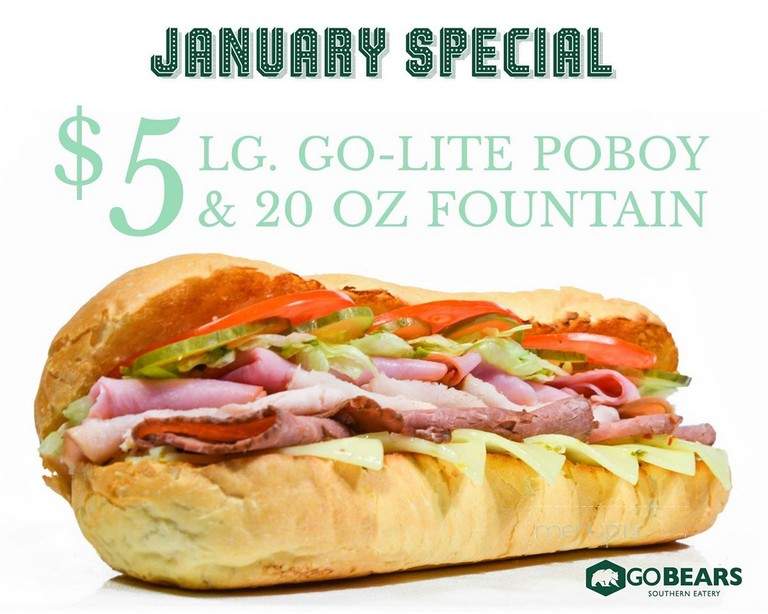 Go Bears Deli - Houma, LA menu_pic