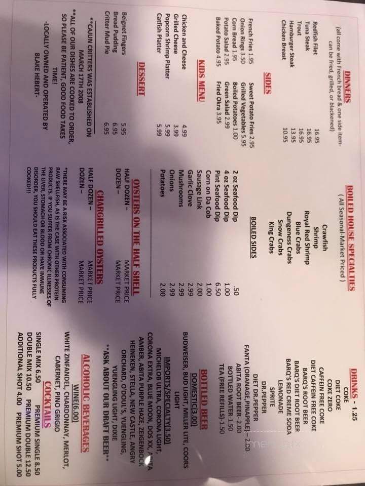 Cajun Magic Truck Stop - Houma, LA menu_pic