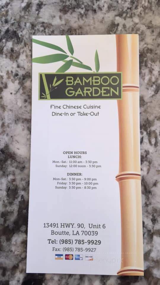 Bamboo Garden - Boutte, LA menu_pic