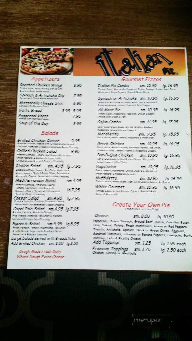 Italian Pie - Mandeville, LA menu_pic