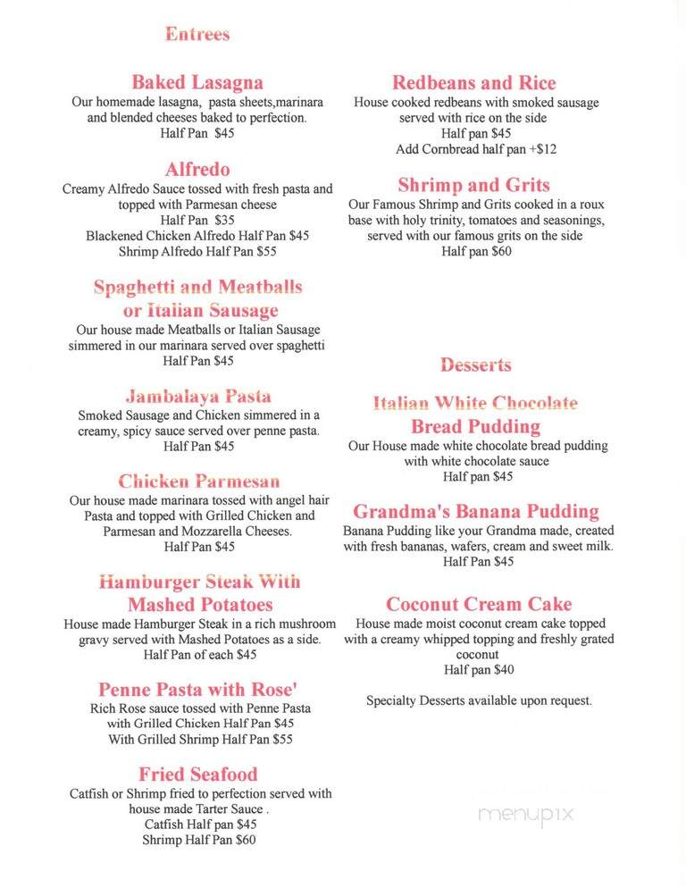 A Touch Of Italy - Slidell, LA menu_pic