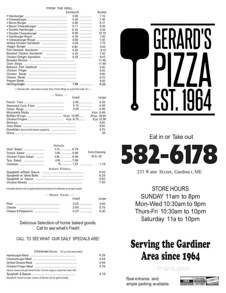 Girard's Pizza - Gardiner, ME