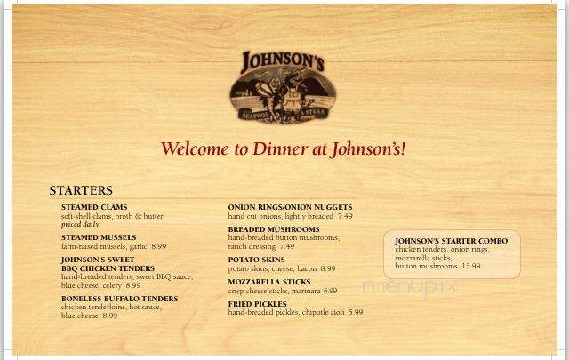 Johnsons Seafood & Steak - North Berwick, ME menu_pic