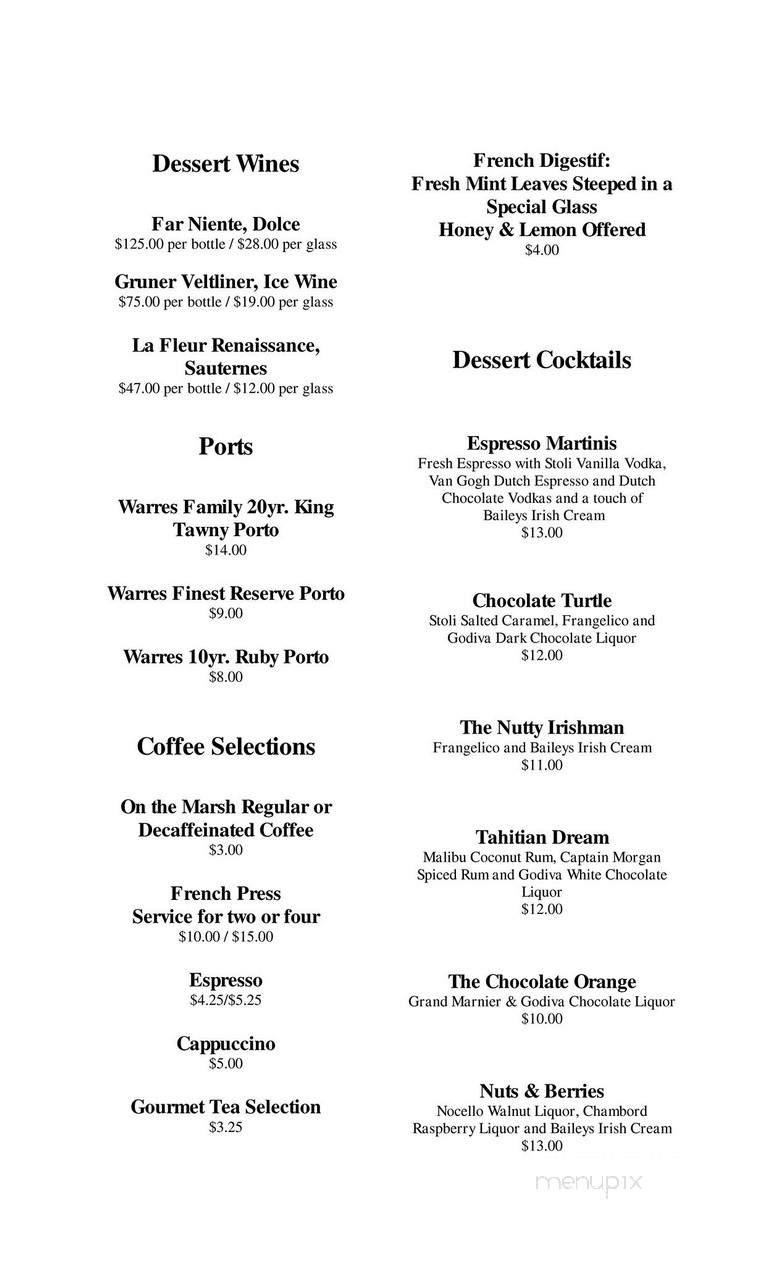 On The Marsh - Kennebunk, ME menu_pic