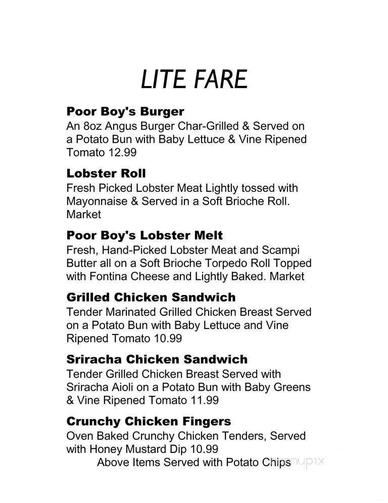 Poor Boy's Gourmet - Bar Harbor, ME menu_pic
