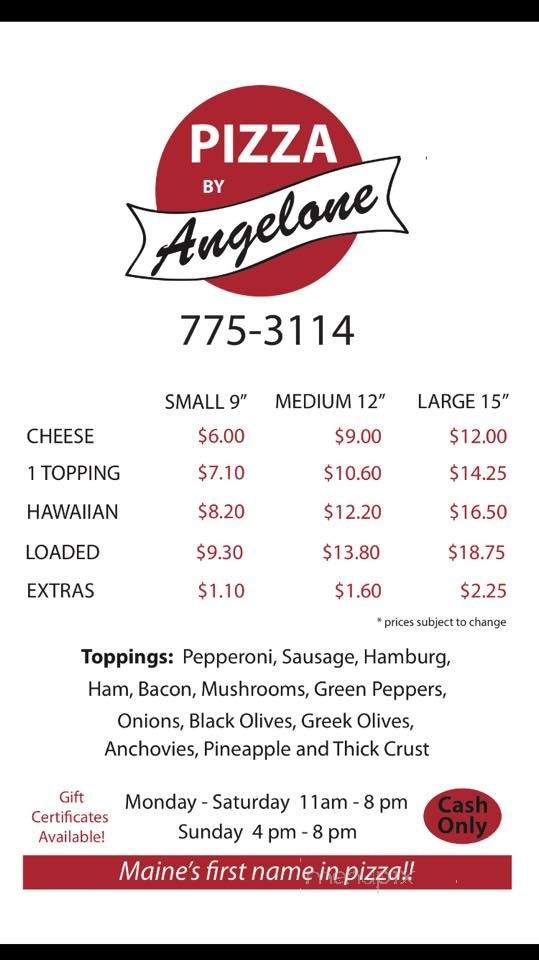 Angelone's - Portland, ME menu_pic