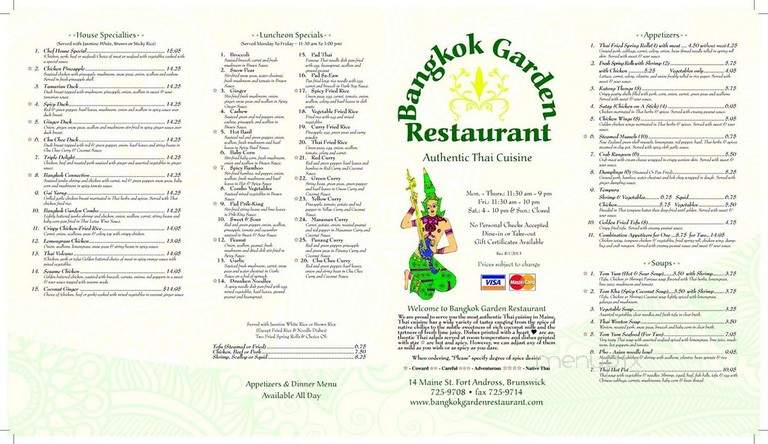 Bangkok Garden Restaurant - Brunswick, ME