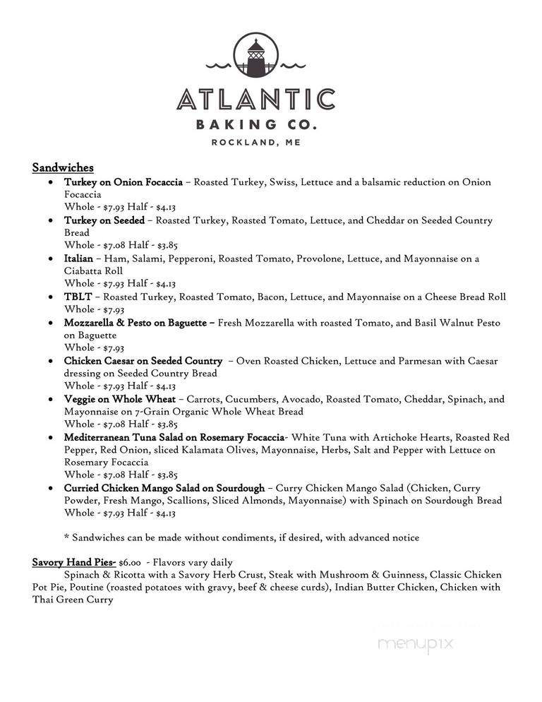 Atlantic Baking Co - Rockland, ME