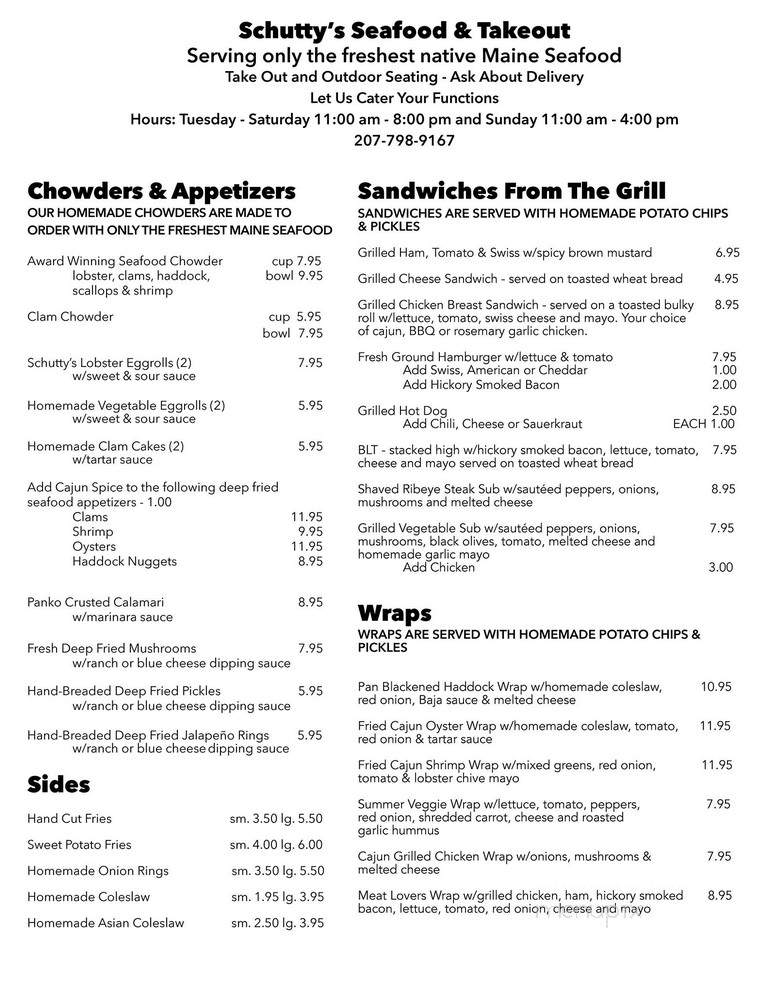 Seacoast Catering & Lobster - Nobleboro, ME menu_pic