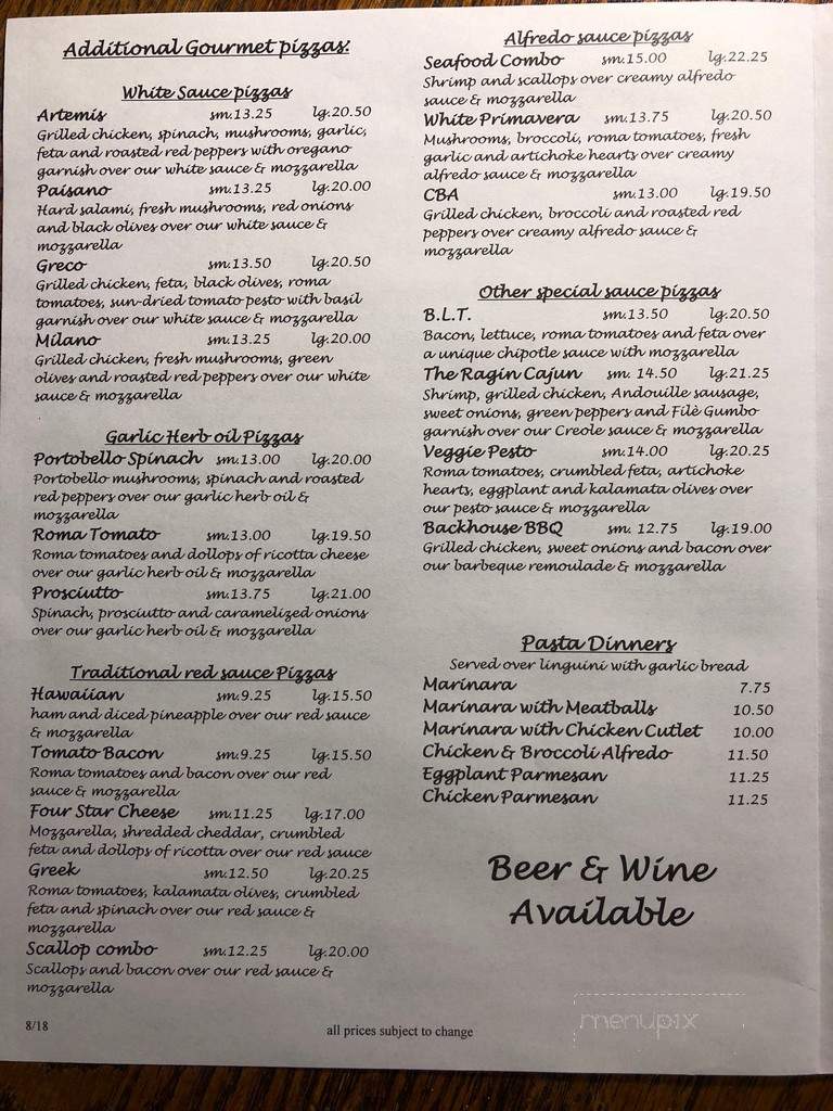 Angelos Pizza Grille - Millinocket, ME menu_pic