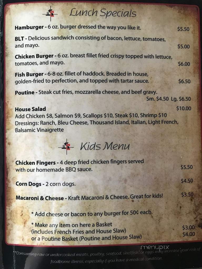 Long Lake Sporting Club - Sinclair, ME menu_pic