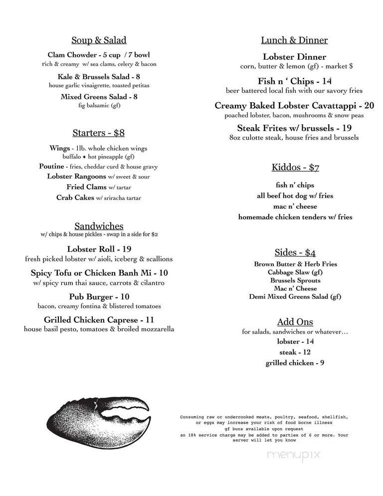 Bar Harbor Lobster Bakes - Bar Harbor, ME menu_pic