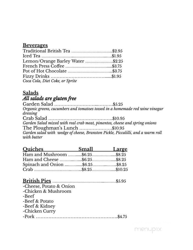Cafe Anglais - Frederick, MD menu_pic