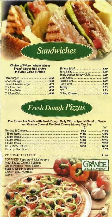 Casa Mia's - Parkville, MD menu_pic