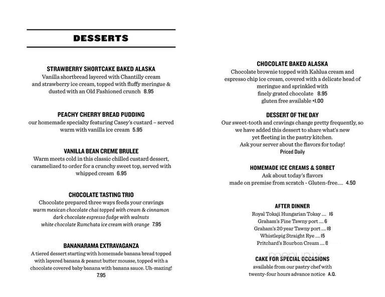 Casey Jones Restaurant - La Plata, MD menu_pic
