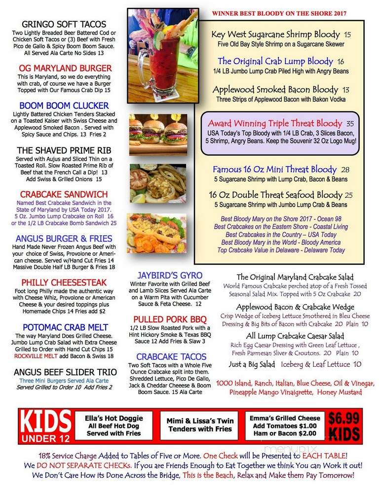 Crabcake Factory USA - Ocean City, MD menu_pic