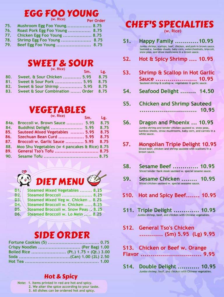 Eastern Express - Frostburg, MD menu_pic
