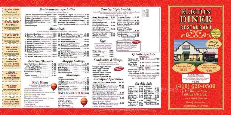 Elkton Diner - Elkton, MD menu_pic