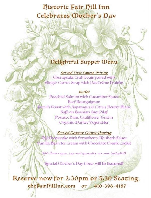 Fair Hill Inn - Elkton, MD menu_pic