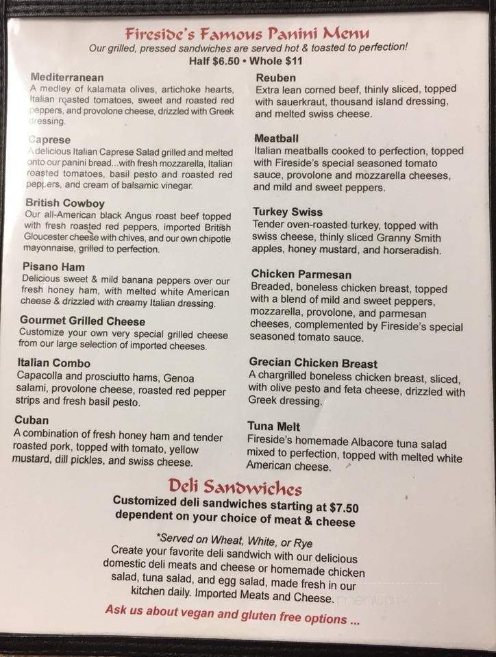 Fireside Deli & Wine Shop - Swanton, MD menu_pic