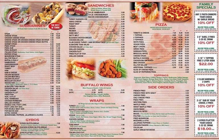 Hilltop Carry Out - Baltimore, MD menu_pic