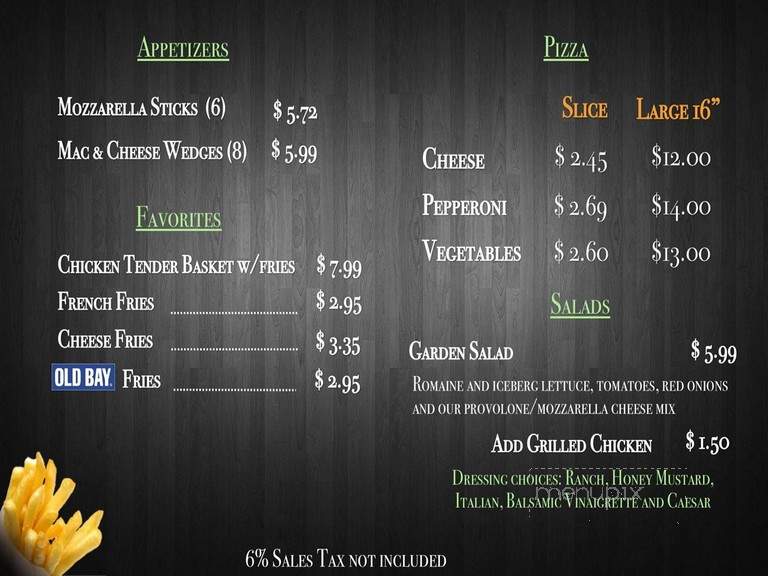 Icebreakers Cafe - Laurel, MD menu_pic