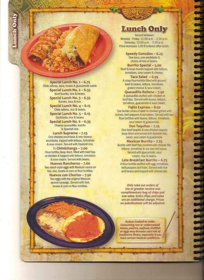 La Tolteca - La Plata, MD menu_pic