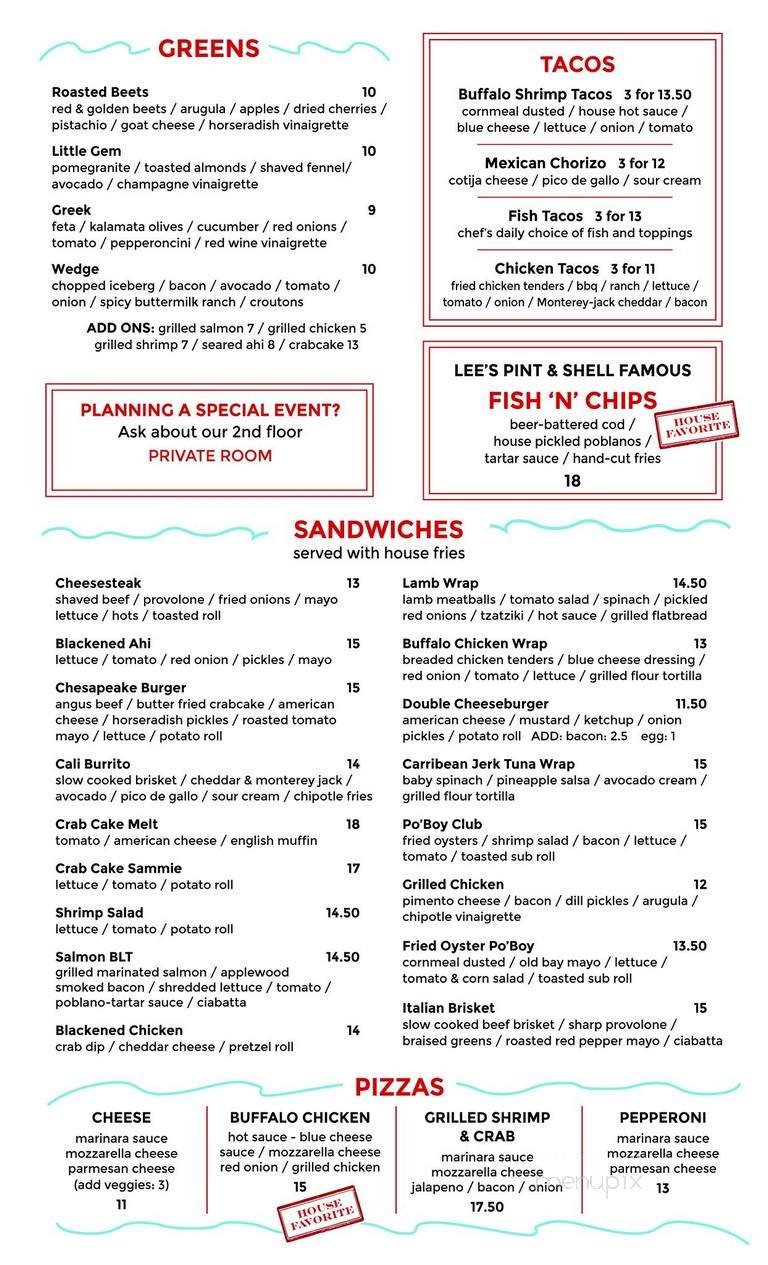 Lee's Ice Cream - Baltimore, MD menu_pic