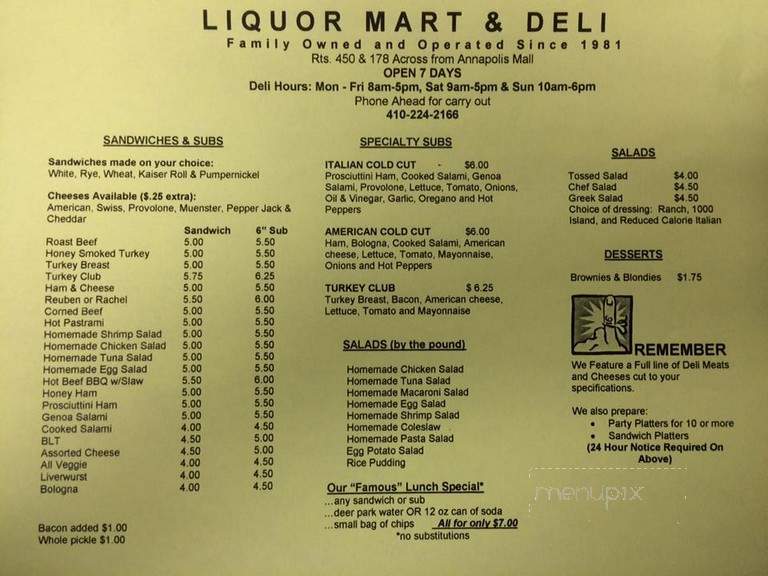 Liquor Mart & Deli - Annapolis, MD