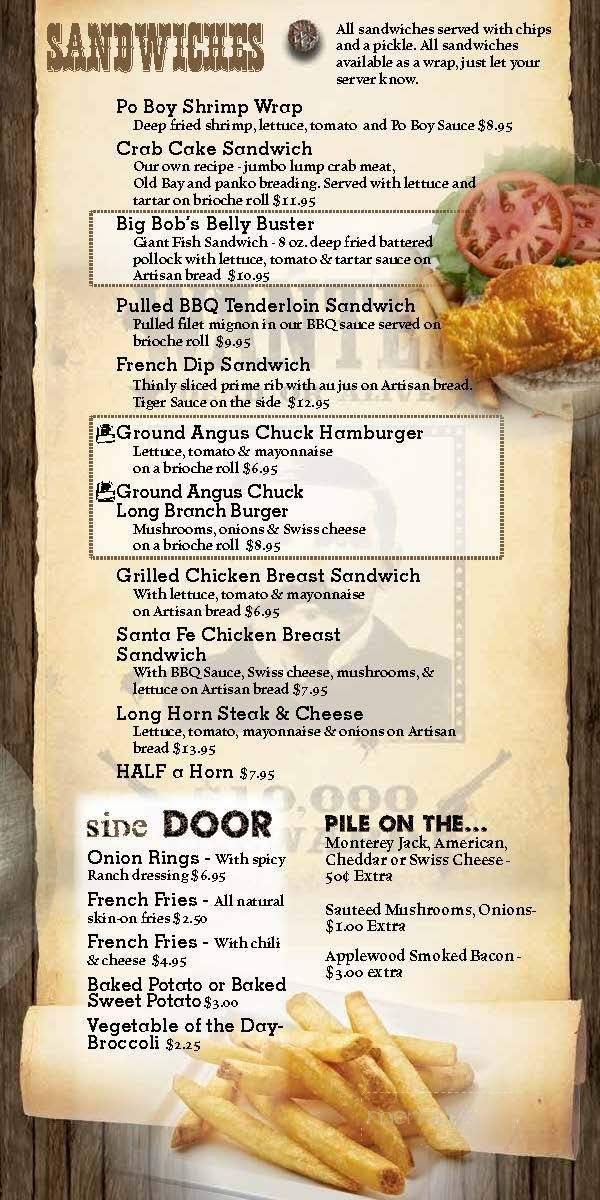 Long Branch Saloon - Mountain Lake Park, MD menu_pic