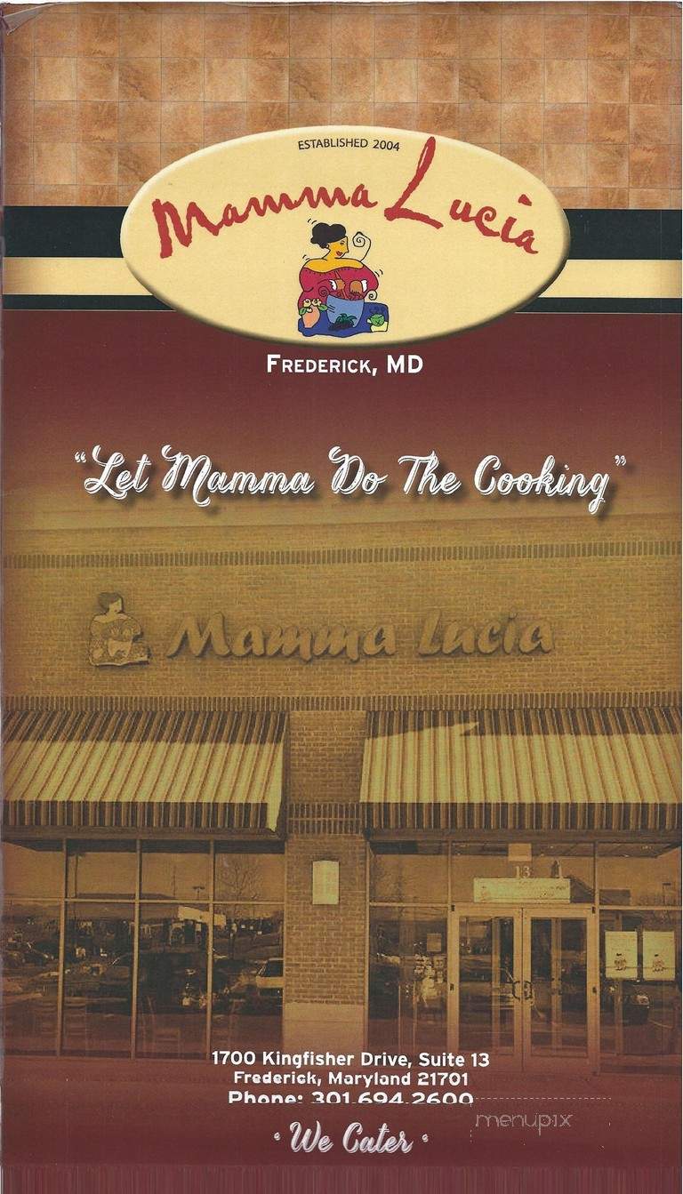 Mamma Lucia - Frederick, MD menu_pic