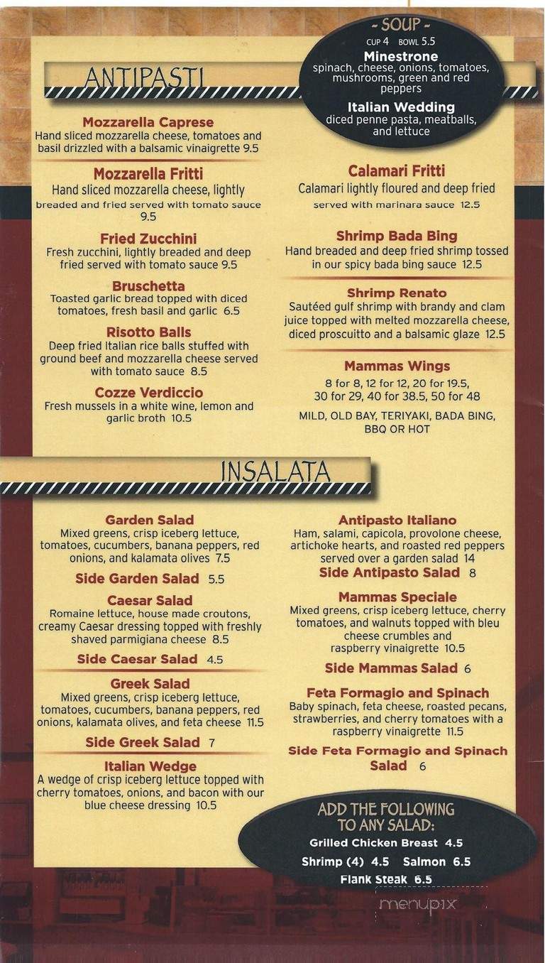 Mamma Lucia - Frederick, MD menu_pic