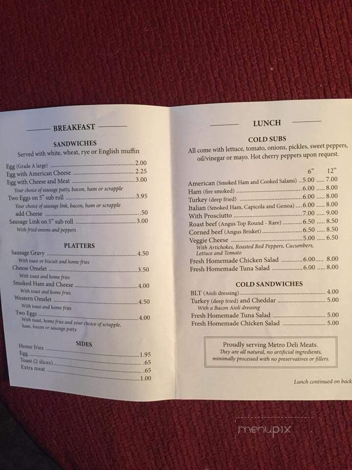 Margie's Deli - Elkton, MD menu_pic