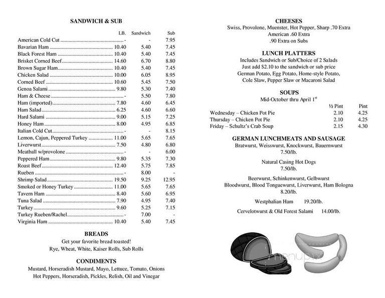 Mueller's Delicatessen - Baltimore, MD menu_pic