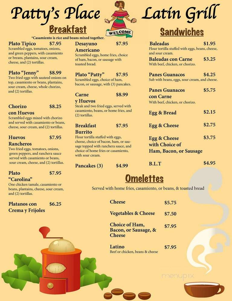 Patty's Place - Silver Spring, MD menu_pic