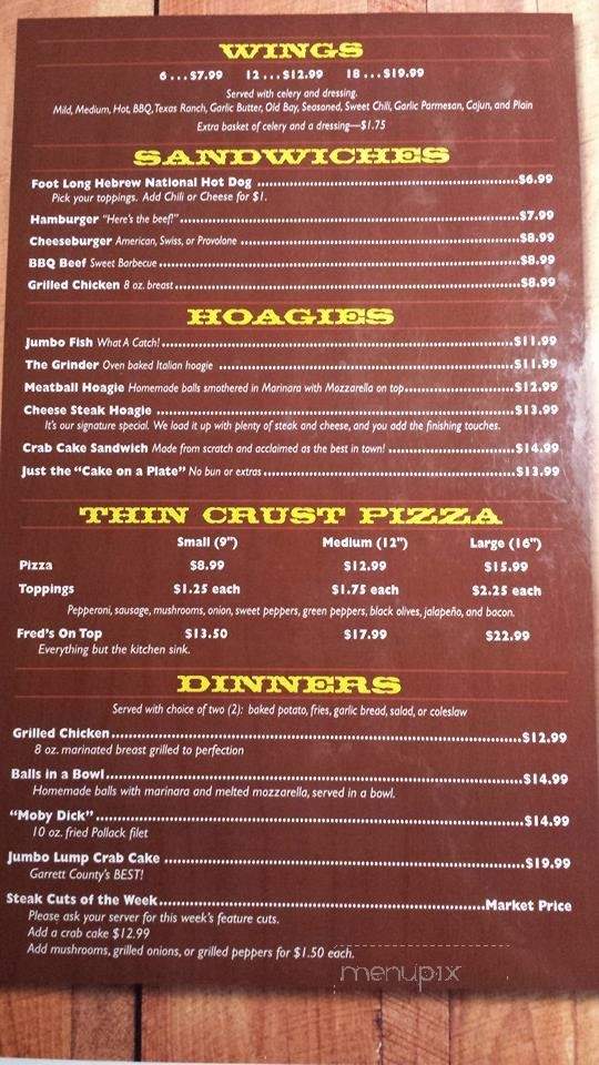 School Days Restaurant - Oakland, MD menu_pic