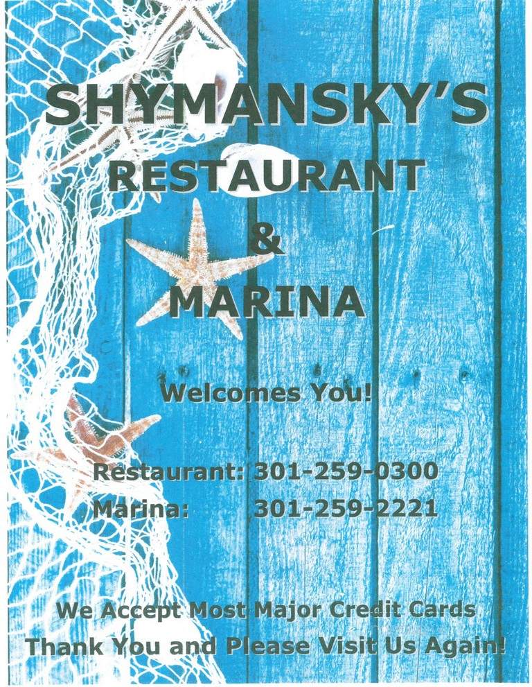 Skymansky's - Cobb Island, MD menu_pic
