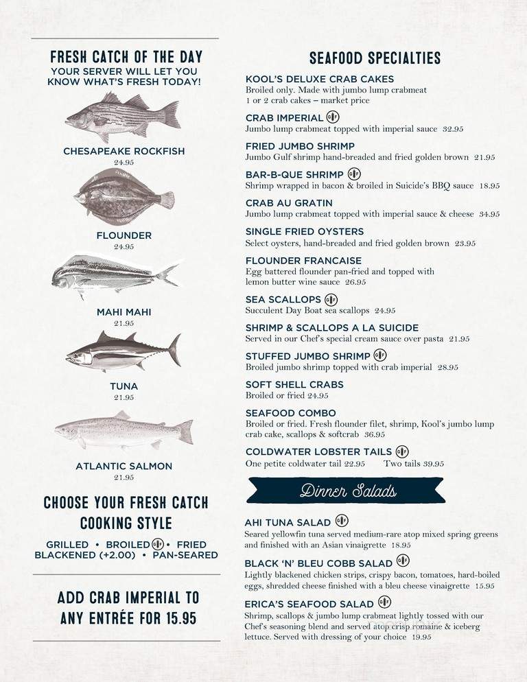 Suicide Bridge Restaurant - Hurlock, MD menu_pic